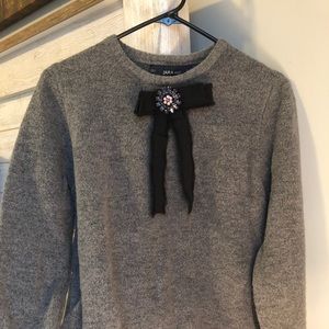 New Zara Soft Feel Sweater With Bow